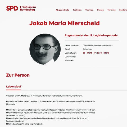 Jakob Maria Mierschied ist ein Phantom aus dem Deutschen Bundestag. (Foto: SWR)