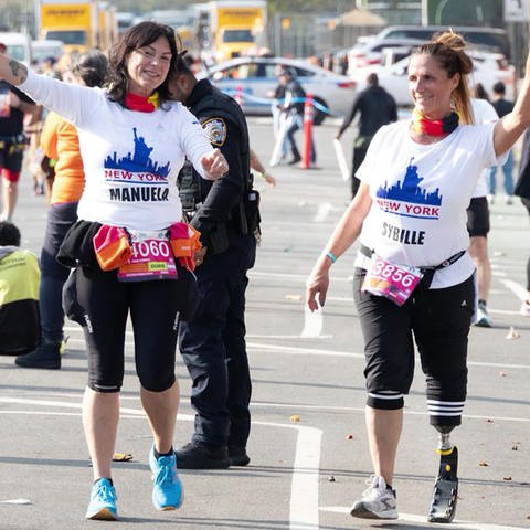 Marathonläuferinnen in New York