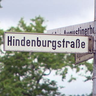 Straßenschild Hindenburgstrasse (Foto: SWR)