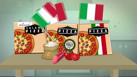 Bei einer italienischer Pizza muss die Herkunft der Primärzutaten genannt werden (Foto: SWR)