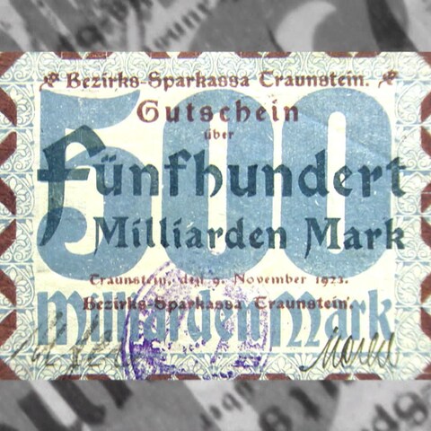 500 Milliarden Mark - das Zeitdokument zeigt, wie sprunghaft die Preise während der jungen Weimarer Republik in die Höhe kletterten (Foto: SWR)