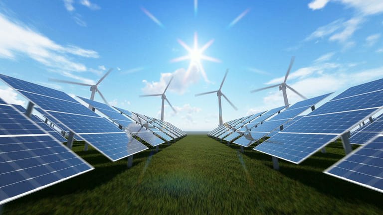 Alternative Stromquellen - Windkraft und Photovoltaik (Foto: SWR)