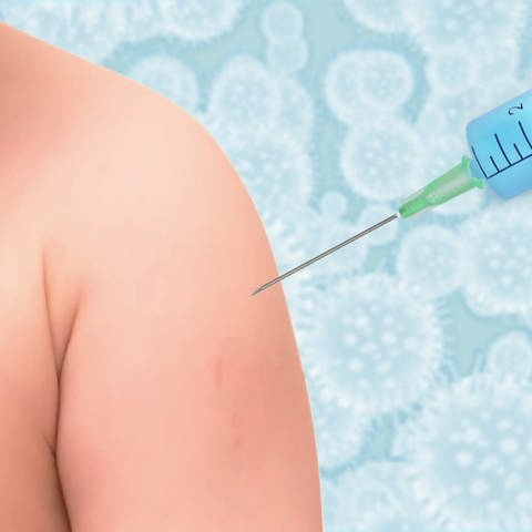 Grafik. Masernimpfung. Kind bekommt eine Spritze (Foto: SWR)
