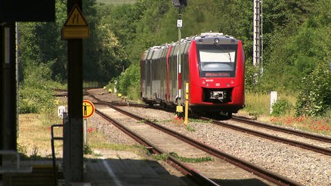 Regionalbahn fährt auf Bahnstrecke (Foto: SWR)