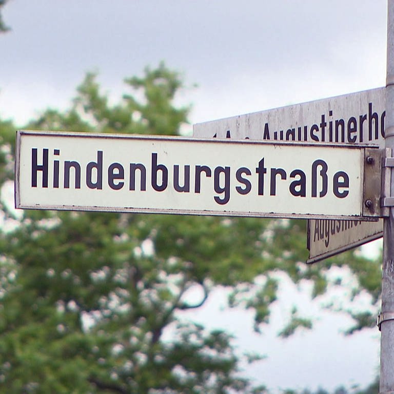 Straßenschild Hindenburgstrasse