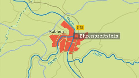 Ehrenbreitstein - Karte (Foto: SWR)