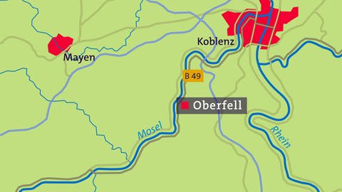 Karte Oberfell an der Mosel (Foto: SWR)