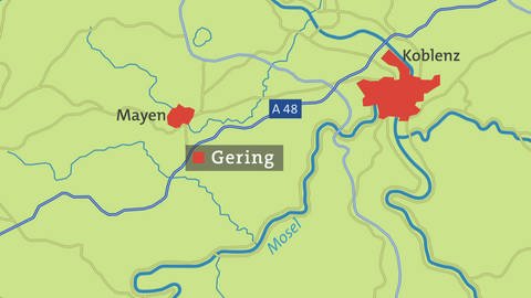 Gering - Karte (Foto: SWR)