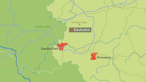 Käshofen - Karte (Foto: SWR)