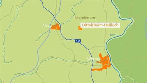 Karte von Dittelsheim-Heßloch (Foto: SWR, SWR -)