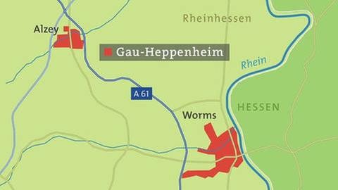 Karte Gau-Heppenheim