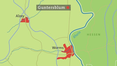 Guntersblum Karte
