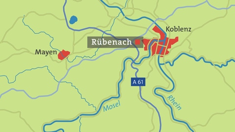 Rübenach Karte (Foto: SWR)