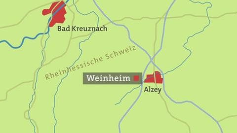 Weinheim Karte (Foto: SWR, SWR -)