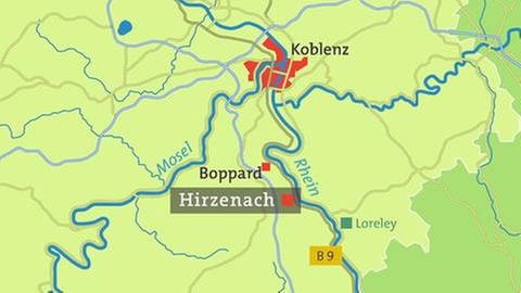 Karte von Hirzenach (Foto: SWR, SWR -)