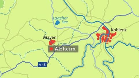 Karte von Alzheim