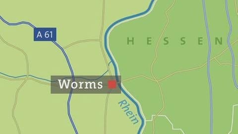 Karte von Worms