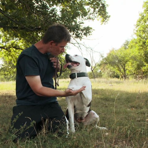 Michael Meinhardt mit Hund (Foto: SWR)