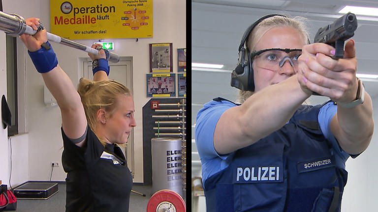 Lisa Marie Schweizer ist Polizistin - und Gewichtsheberin. Nach einem Bänderriss kämpfte sie sich zurück. (Foto: SWR)