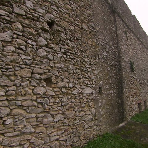 Eine Seitenansicht der rästelhaften Mauer in Rheinhessen. (Foto: SWR)