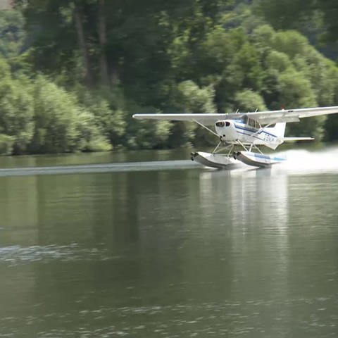 Wasserflugzeug landet (Foto: SWR)