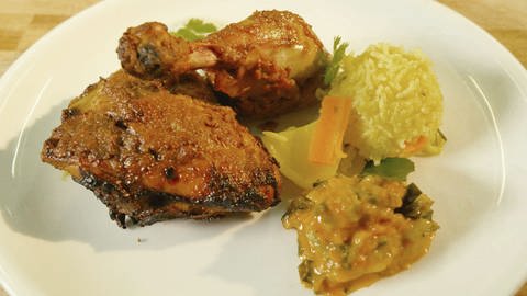 Tandoori-Chicken mit Gemüse-Pulao (Foto: WDR)