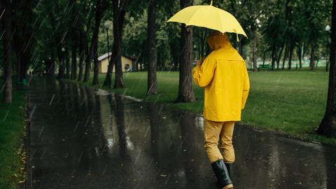 Regenkleidung und Schirme: Eine Regenjacke sollte warm und trocken halten, gut aussehen, atmungsaktiv sein. Was ist mit Schadstoffen? Welcher Regenschirm ist wirklich gut? (Foto: Colourbox, Colourbox_47435232)