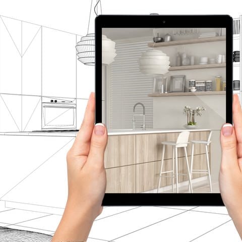 Hilfe fürs Handwerken zuhause: Apps, die mit Augmented Reality beim Renovieren helfen sollen. (Foto: Adobe Stock, AdobeStock / ArchiVIZ 263718201c)