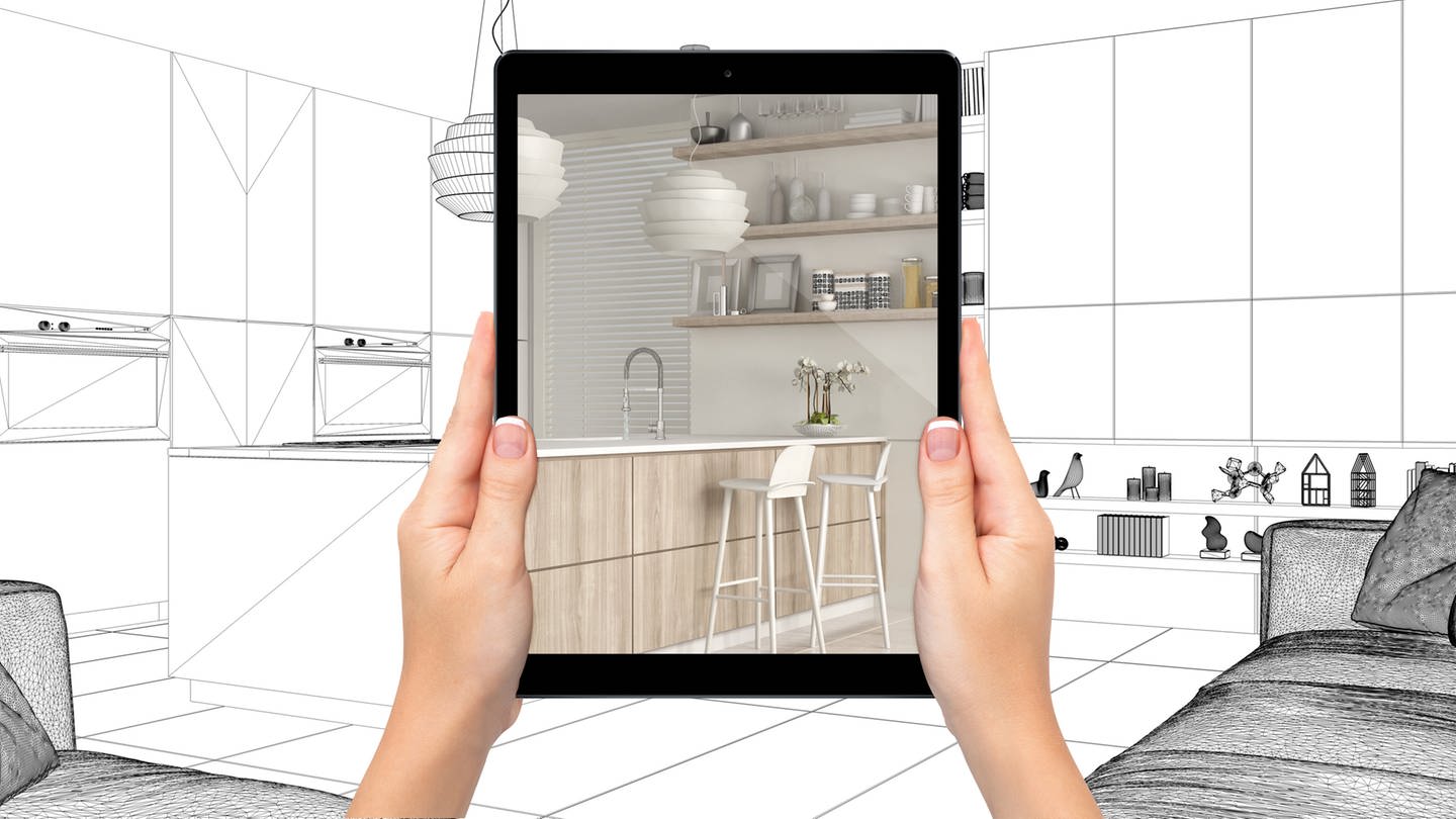 Hilfe fürs Handwerken zuhause: Apps, die mit Augmented Reality beim Renovieren helfen sollen. (Foto: Adobe Stock, AdobeStock / ArchiVIZ 263718201c)