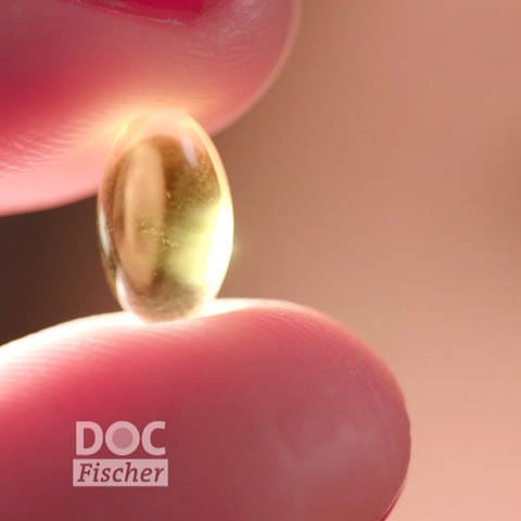ein einzelnes Vitamin-D-Präparat in Nahaufnahme