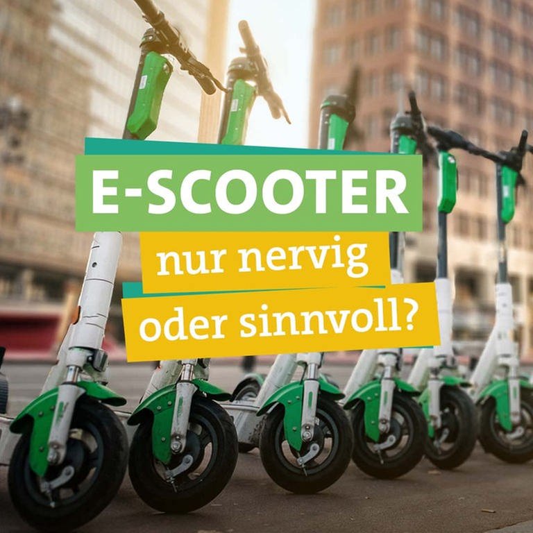Tobias Koch checkt, ob mithilfe von E-Scootern Mikromobilität und Klimaschutz vereinbar sind. (Foto: SWR)