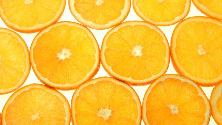 Orangenscheiben nebeneinander