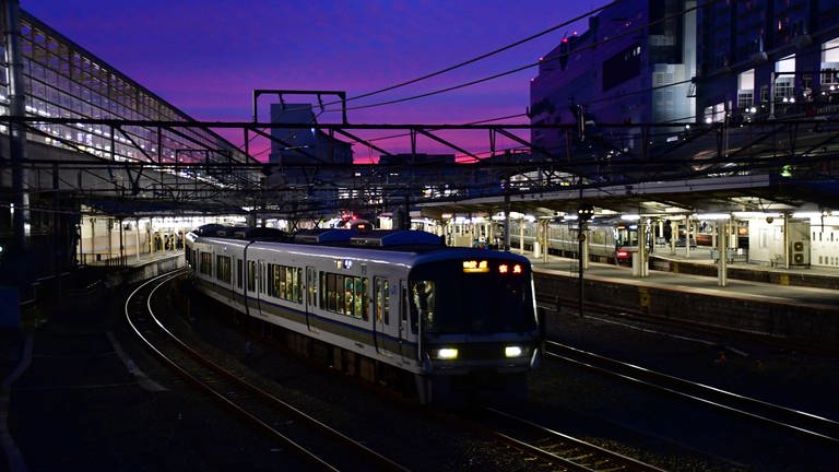 Die blaue Stunde - fast die schönste Zeit für Fotografen - da wirkt sogar der Bahnhof einer Millionenmetropole romantisch. (Foto: SWR, Harald Kirchner)