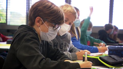 Schüler mit Maske im Unterricht (Foto: SWR)