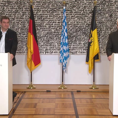 Markus Söder und Winfried Kretschmann, die Ministerpräsidenten von Bayern und Baden-Württemberg (Foto: SWR)