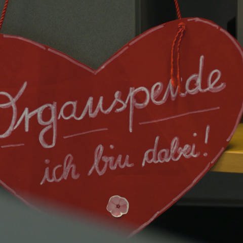 Organspende Schild (Foto: SWR)