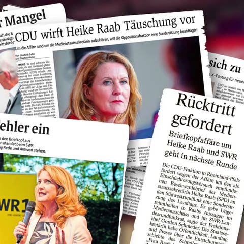 Ausschnitte von Zeitungsartikeln zum Fall Heike Raab (Foto: SWR)