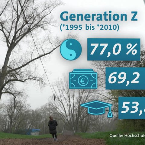 Grafik die darlegt auf was die Generation Z im Berufsleben Wert legt (Foto: SWR)