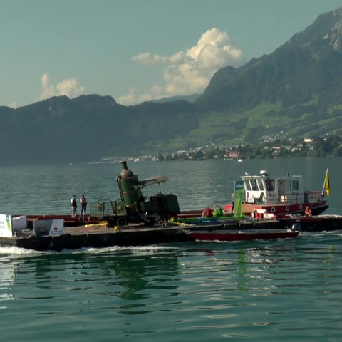 Transport von Rigi Lok Nr. 7 (Foto: SWR, Kirsten Ruppel)
