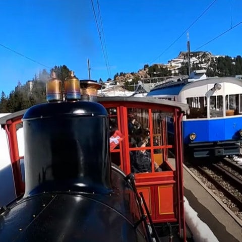 Winterdampf bei den Rigi-Bergbahnen (Foto: SWR, Kirsten Ruppel)