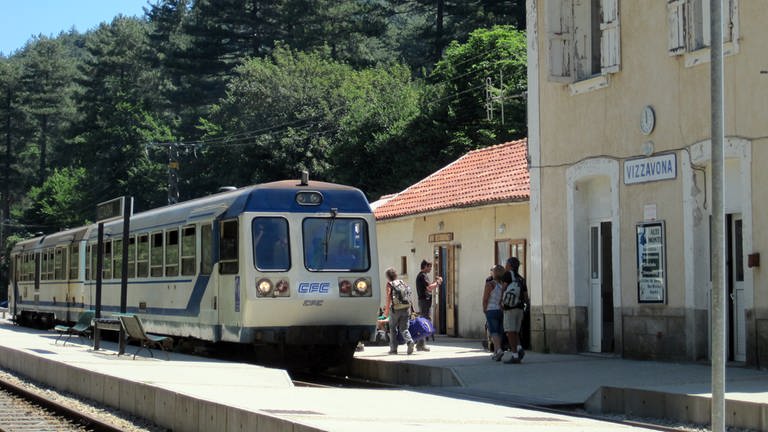 Vizzavona, der höchste Bahnhof der Strecke auf 960 Meter.