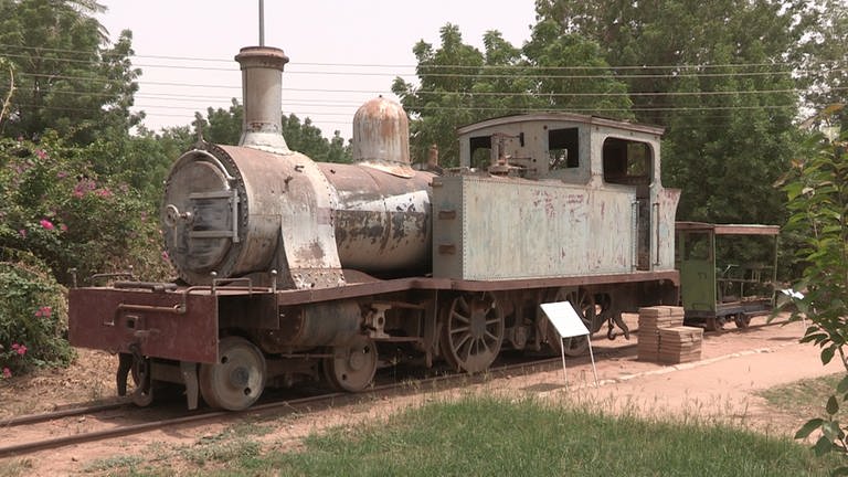 General Kitchener brachte 1897 diese Dampflokomotive im Museum aus England mit.