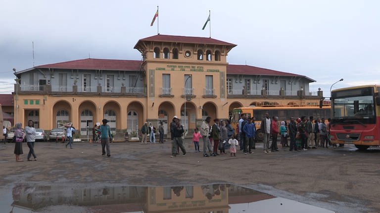 Der alte Hauptbahnhof von Addis.