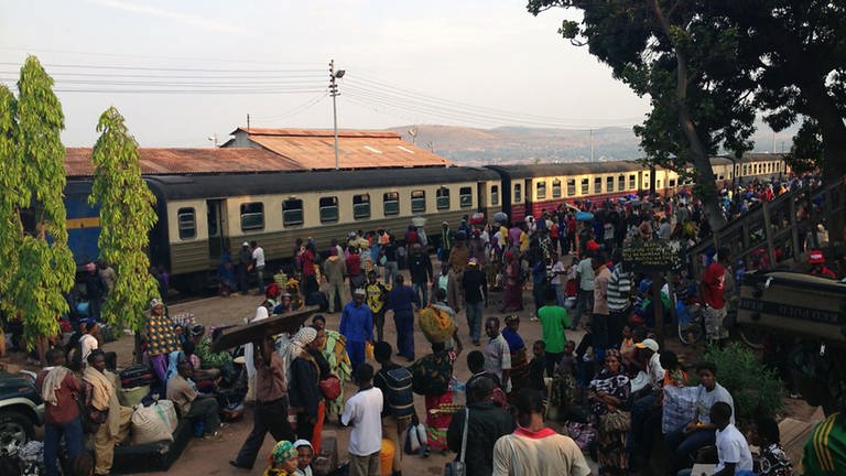 Ankunft des Zuges in Kigoma