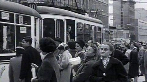 Straßenbahn in Stuttgart um 1960