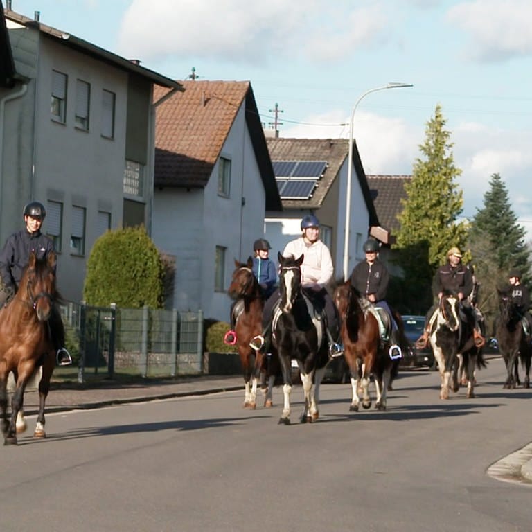 Erlenbrunn - Die Reiter in der Zollstockstraße